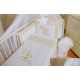 Conjunto de cama bebé  5 elementos urso estrela creme